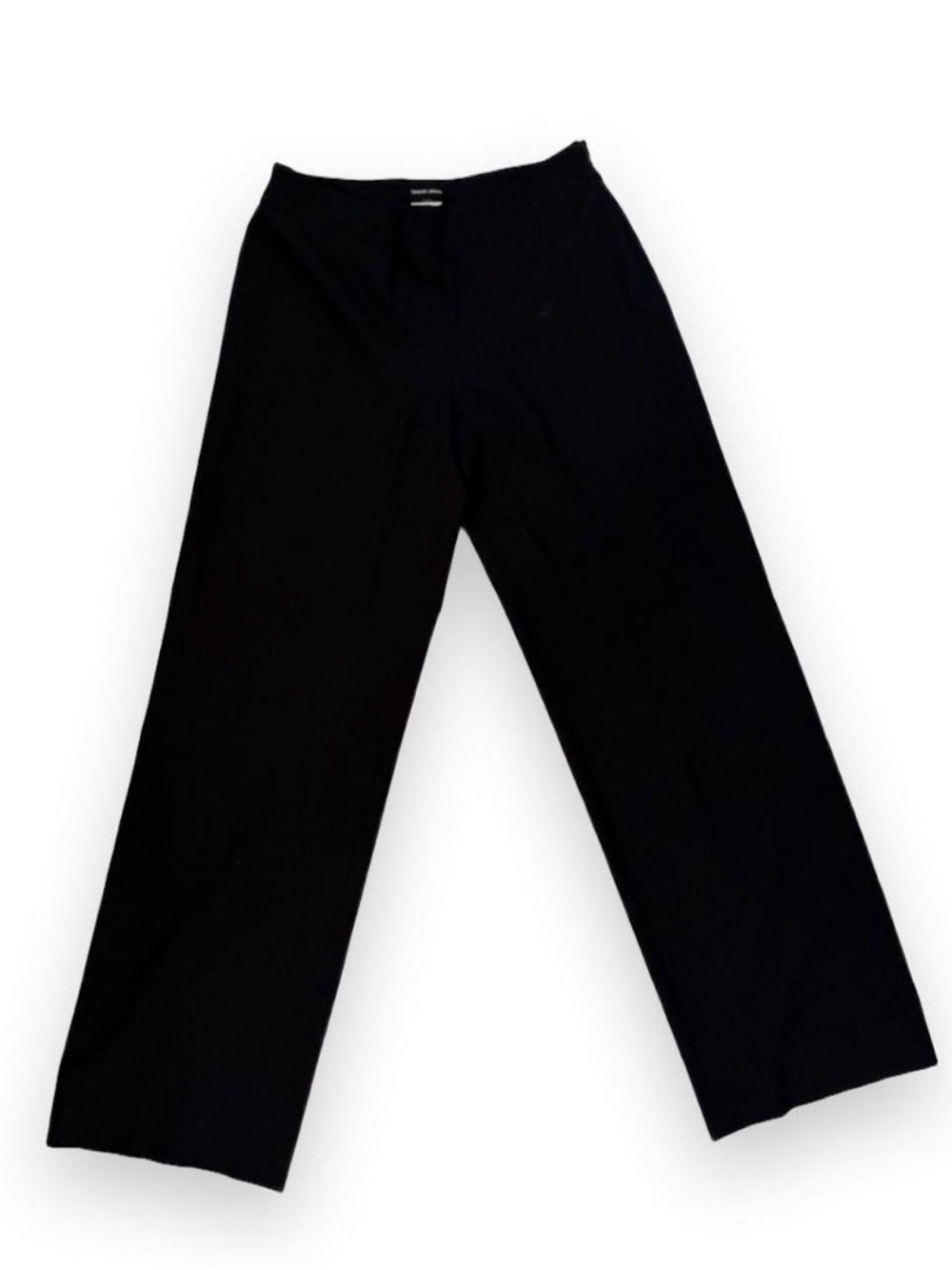 Giorgio Armani Black Wide-Leg Elegant Pull-On Pants mad in Italy
